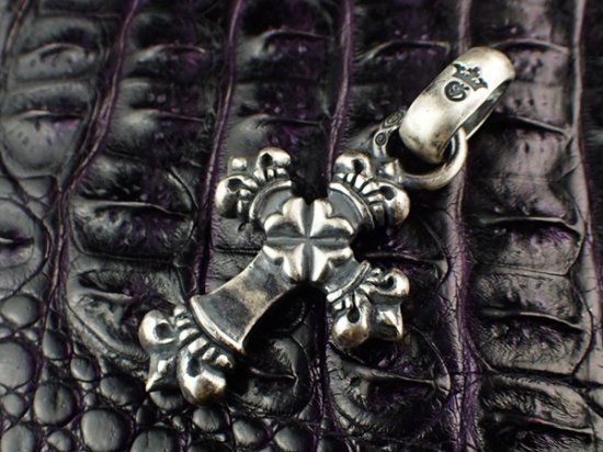 One Eighth Long 4 Heart Crown Cross With H.W.O Pendant [P-229], -  GABORATORY ATELIER