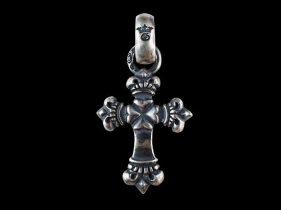 One Eighth Long 4 Heart Crown Cross With H.W.O Pendant [P-229], -  GABORATORY ATELIER