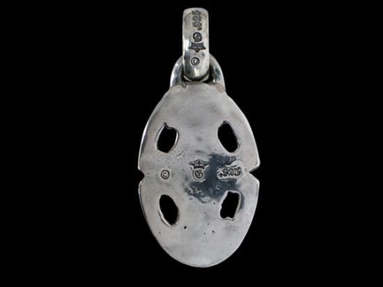 Skull On Sculpted Oval With H.W.O Pendant [P-117