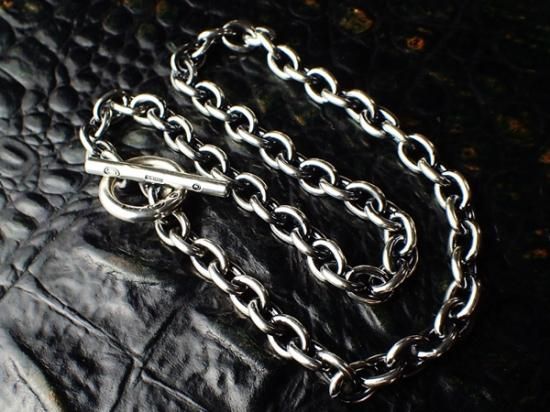 Half Cast Chain & Half T-bar Necklace Bohomoon Octavia Tbar