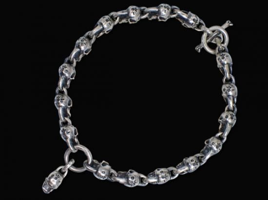 Single Skull With All Skull Links Necklace [N-181