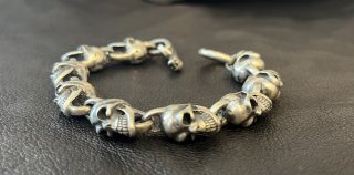 Half 9Skull Links Bracelet [B-147]
