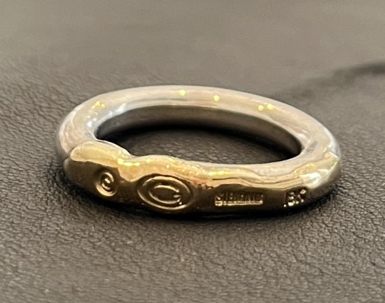 ガボラトリー/ 18k Double soldered G-stamp Ring-