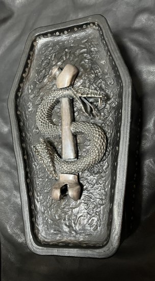 Coffin Leather Jewelry Box With Snake Bone [O-09] - GABORATORY ATELIER