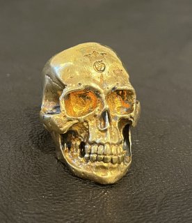 Pure Gold Wrap Large Skull Ring with Jaw 2nd generation [R-165]