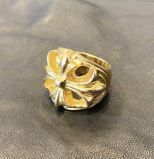 良質 Oval Cross Gold 10k Gabor アクセサリー On Ring Silver 