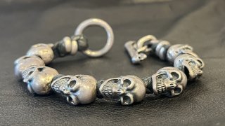 8Skulls braid leather bracelet [B-190]