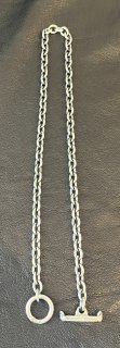 7Chain & Half Skull T-bar Necklace [N-65] 50cm