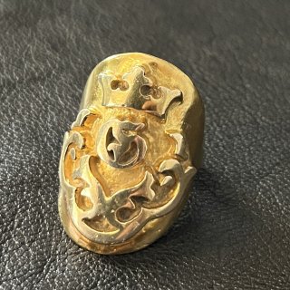 10k Gold Large Raised Atelier Mark Ring [10k-51]
