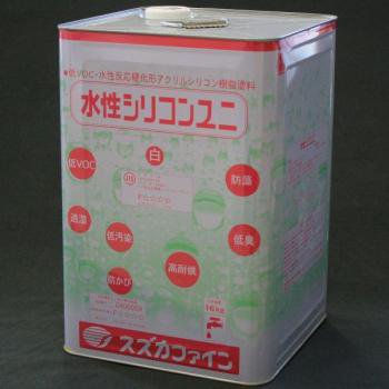 スズカファイン　水性シリコンユニ　標準色　艶有り　15kg - IRO・IRO HOSODA ONLINE SHOP　 各種塗料・看板用資材等を扱う細田塗料株式会社が運営するオンラインショップです。建築塗料・資材、自動車補修、看板サインの各種商品を取り揃えています。