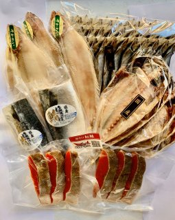【天然】超辛口紅鮭と干物のファミリーセット