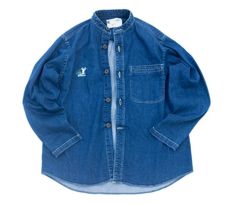 売買 BOGEN STAND COLLAR DENIM JACKET リール - grupoferraro.hn