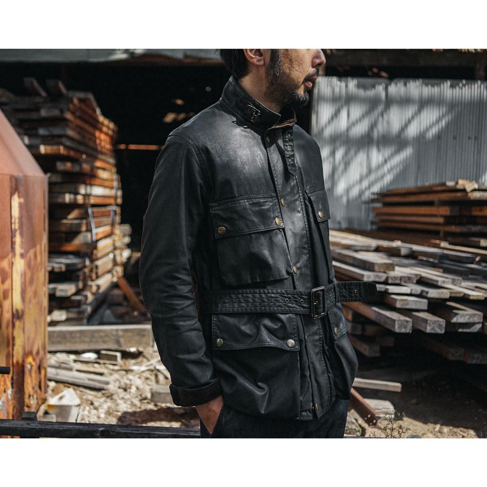 激安】 アディクトクローズ WAXED COTTON BMC JKT 44 BLACK