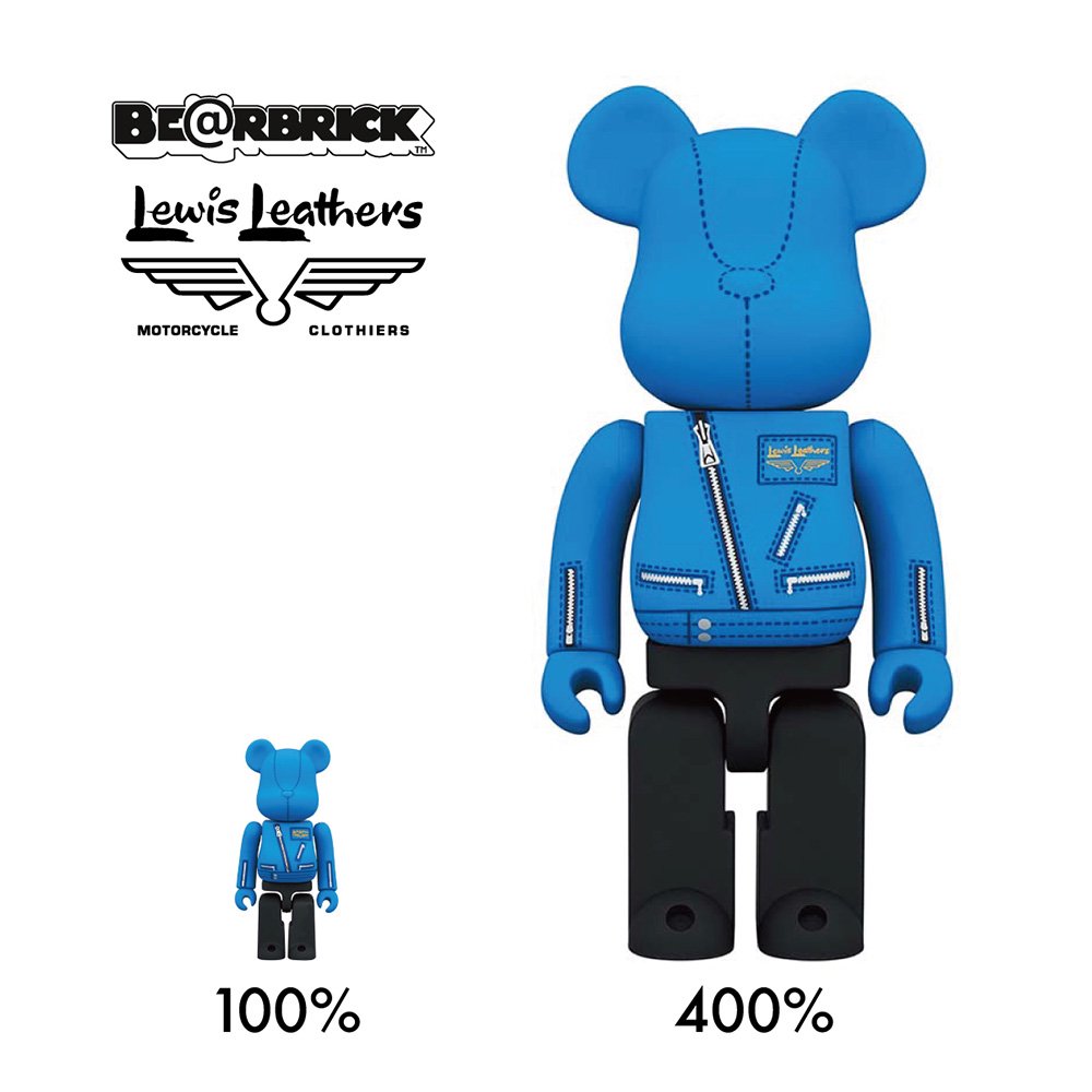 LEWIS LEATHERS BE@RBRICK × Lewis Leathers 400%＆100% set