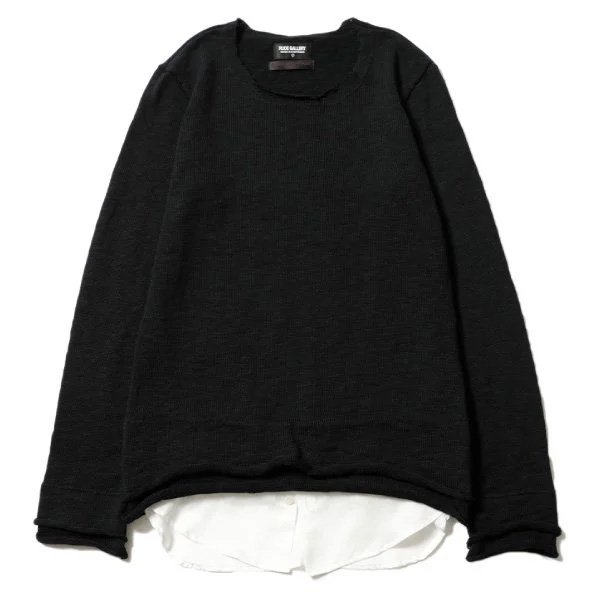 SLUB KNIT LAYERED SHIRTS