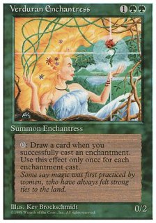 新緑の女魔術師/Verduran Enchantress