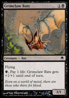 薄黒爪のコウモリ/Grimclaw Bats
