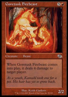 血まみれ牙の炎獣/Goretusk Firebeast