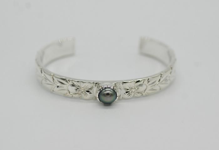 Tahitian pearl bangle Hawaiianjewelry(ハワイアンジュエリー