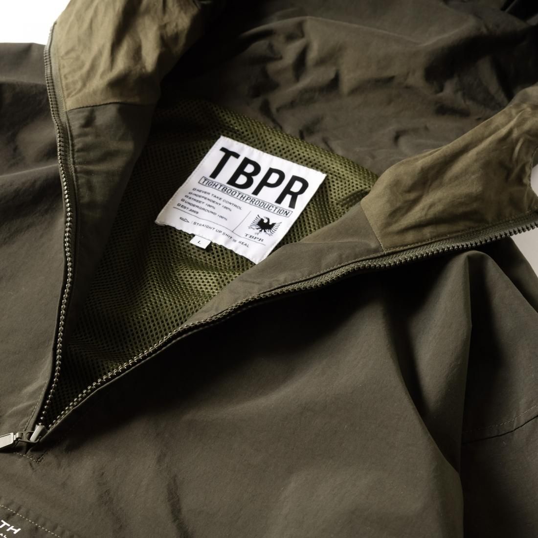 Nylon100%TIGHTBOOTH BIG LOGO ANORAK アノラックKhaki XL