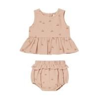 <b>QUINCY MAE</b><br>22ss sleeveless peplum set<br>BLUSH