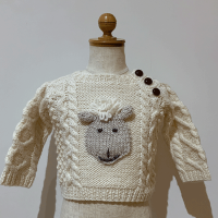 <b>ARAN WOOLLEN MILLS</b></br>Baby Shepley Aran Crew Neck Sweater<br>#134