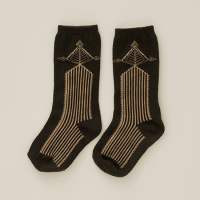 <b>eLfinFolk</b></br>23aw Abies high socks<br>charcoal 