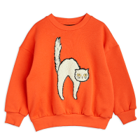 <b>mini rodini</b><br>23aw Angry cat application sweatshirt<br>Red<img class='new_mark_img2' src='https://img.shop-pro.jp/img/new/icons1.gif' style='border:none;display:inline;margin:0px;padding:0px;width:auto;' />