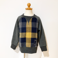<b>tappet</b><br>23aw ビエラチェックラグラントレーナー<br>チャコール<img class='new_mark_img2' src='https://img.shop-pro.jp/img/new/icons1.gif' style='border:none;display:inline;margin:0px;padding:0px;width:auto;' />