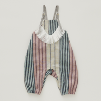 <b>eLfinFolk</b></br>24ss Multi stripe Suspenders Rompers<br>pinkblue gray