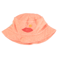 <b>piupiuchick</b></br>24ss hat<br>coral w/ lips print