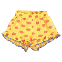 <b>piupiuchick</b></br>24ss shorts w/frills<br>yellow w/ red lips