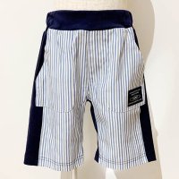 <b>tappet</b><br>24ss ストライプ切り替えショートパンツ<br>ネイビー<img class='new_mark_img2' src='https://img.shop-pro.jp/img/new/icons1.gif' style='border:none;display:inline;margin:0px;padding:0px;width:auto;' />