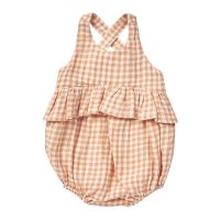 <b>QUINCY MAE</b><br>24ss PENNY ROMPER<br>MELON-GINGHAM<img class='new_mark_img2' src='https://img.shop-pro.jp/img/new/icons1.gif' style='border:none;display:inline;margin:0px;padding:0px;width:auto;' />