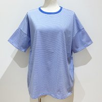 <b>Limhome</b><br>24ss drop shoulder tee(border)【border pitch: 細】<br>WH×SAX(sax)<img class='new_mark_img2' src='https://img.shop-pro.jp/img/new/icons1.gif' style='border:none;display:inline;margin:0px;padding:0px;width:auto;' />