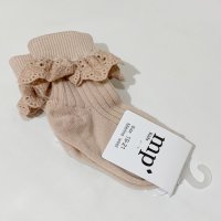 <b>mp Denmark</b></br>Lea socks with lace</br>dusty powder