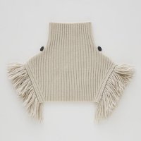 <b>eLfinFolk</b></br>24aw Rib knit Knights Cape<br>ivory