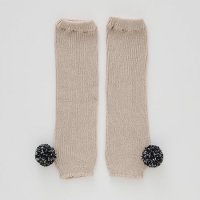 <b>eLfinFolk</b></br>24aw Ponpon Leg warmer<br>ecru