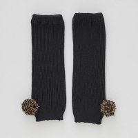 <b>eLfinFolk</b></br>24aw Ponpon Leg warmer<br>black