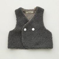 <b>eLfinFolk</b></br>24aw Sheep boa baby Vest (reversible)<br>gray