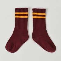 <b>EAST END HIGHLANDERS</b><br>24aw SOX-805<br>Bordeaux x Yellow Stripe