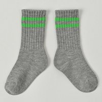 <b>EAST END HIGHLANDERS</b><br>24aw SOX-805<br>Grey x Green Stripe