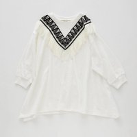 <b>7/29 12〜䳫ϡ<br>eLfinFolk</b></br>24aw ZigZag Fringe Long Tee<br>white<img class='new_mark_img2' src='https://img.shop-pro.jp/img/new/icons1.gif' style='border:none;display:inline;margin:0px;padding:0px;width:auto;' />