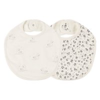 <b>QUINCY MAE</b><br>24aw JERSEY SNAP BIB, 2 PACK || SWANS, BLUE FLORAL<br>IVORY<img class='new_mark_img2' src='https://img.shop-pro.jp/img/new/icons1.gif' style='border:none;display:inline;margin:0px;padding:0px;width:auto;' />