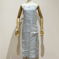 <b>LAPUAN KANKURIT</b><br>MAUSTE apron 100x65cm<br>white-rainy blue