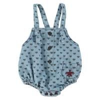 <b>piupiuchick</b><br>25aw Baby romper<br>Washed blue denim w/ black hearts<img class='new_mark_img2' src='https://img.shop-pro.jp/img/new/icons1.gif' style='border:none;display:inline;margin:0px;padding:0px;width:auto;' />