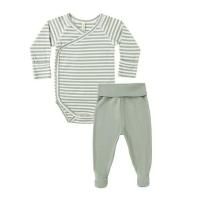 <b>QUINCY MAE</b></br>25aw SIDE SNAP BODYSUIT + PANT SET || FERN STRIPE<br>FERN<img class='new_mark_img2' src='https://img.shop-pro.jp/img/new/icons1.gif' style='border:none;display:inline;margin:0px;padding:0px;width:auto;' />