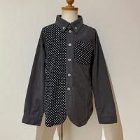 <b>tappet</b><br>25aw ドット切り替えコーデュロイシャツ<br>チャコール<img class='new_mark_img2' src='https://img.shop-pro.jp/img/new/icons1.gif' style='border:none;display:inline;margin:0px;padding:0px;width:auto;' />