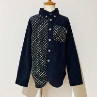 <b>tappet</b><br>25aw ドット切り替えコーデュロイシャツ<br>ネイビー<img class='new_mark_img2' src='https://img.shop-pro.jp/img/new/icons1.gif' style='border:none;display:inline;margin:0px;padding:0px;width:auto;' />