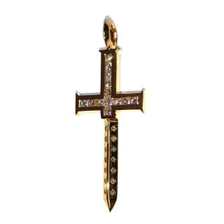 EYEME Diamond Cross Dagger Pendant Head  『THE 7』  / K18YG